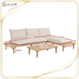 Sofa Ngoại Thất Cao Cấp "Zen Garden" – Đẳng Cấp Sống Thượng Lưu