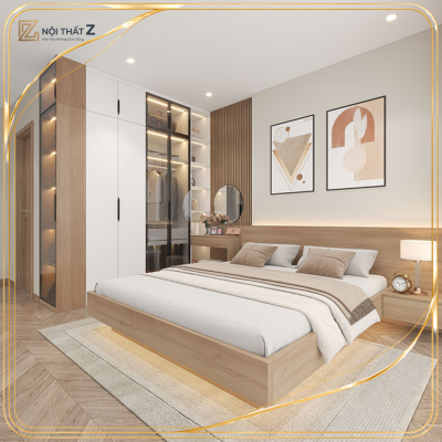 Nội thất phòng ngủ cao cấp với tông màu trung tính